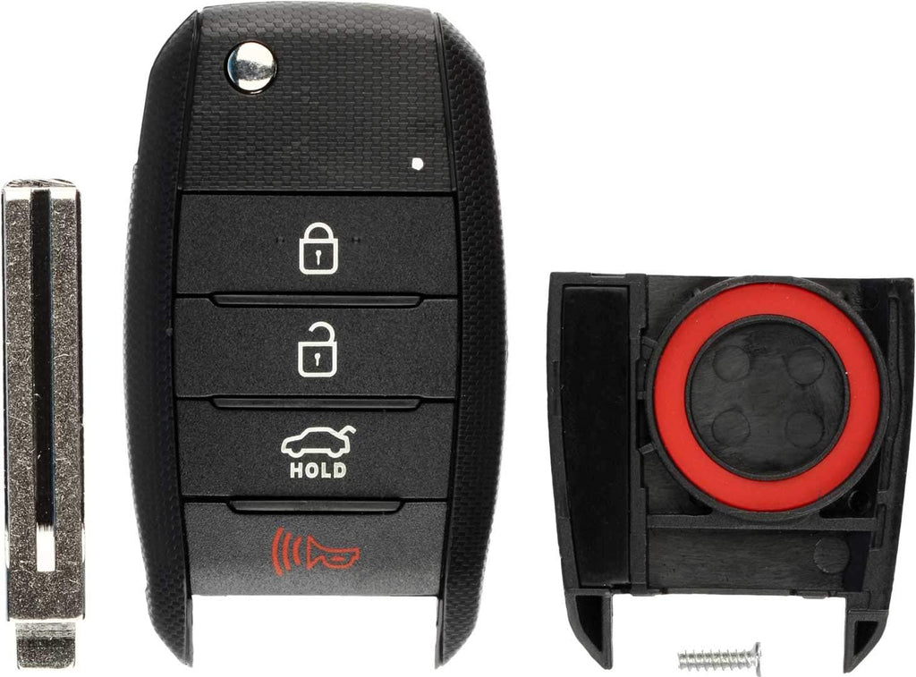 Keyless Entry Remote Flip Key Fob Shell Case Cover Button Pad Pack of 2 H841084