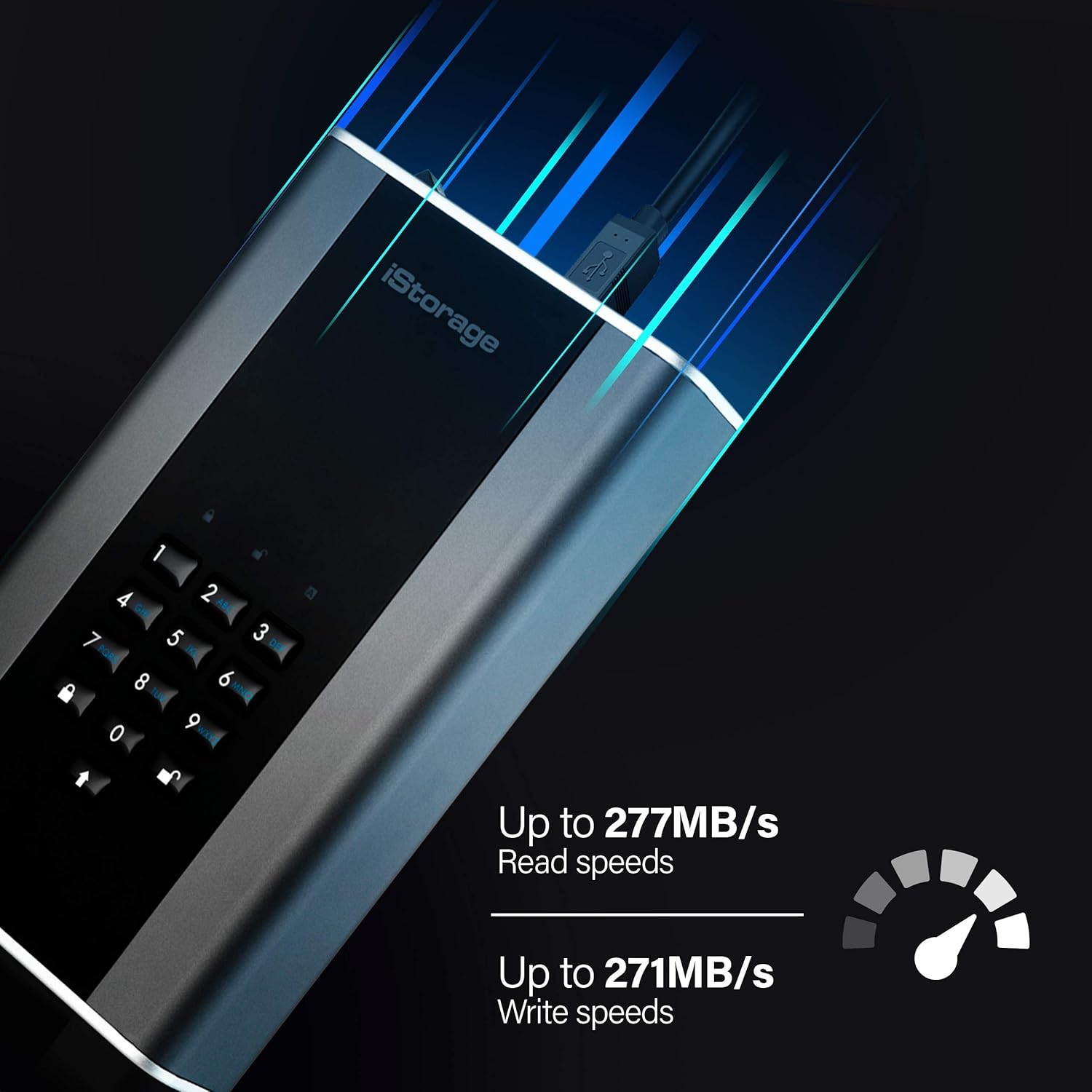 4TB Secure Encrypted Portable Desktop Hard Drive H193