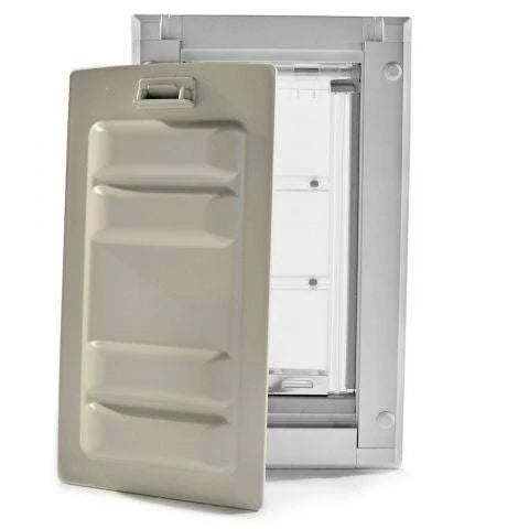 White Wall Mount Pet Door Medium Single Flap C65707