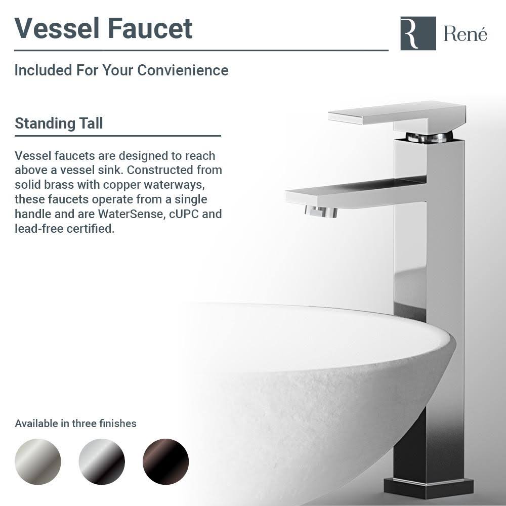 Stone Composite Oval Vessel Sink with Faucet L8051