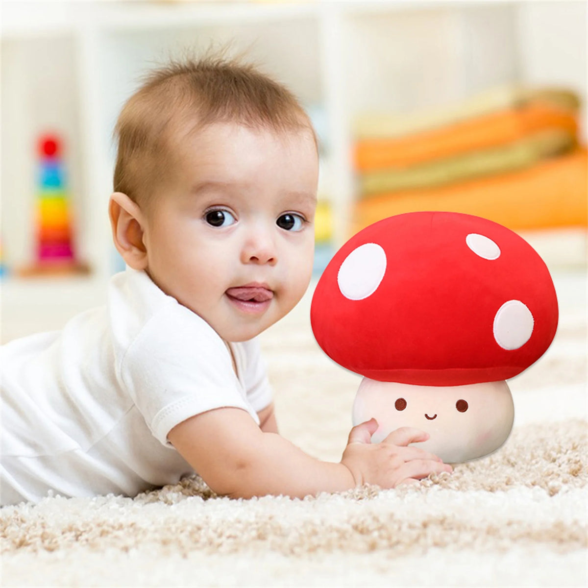 Cute Mushroom Plush Toy Stuffed Doll Pillow X89675