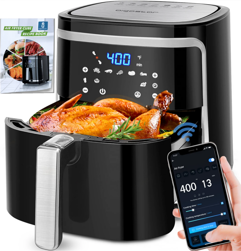 12-in-1 Smart WiFi Air Fryer 7.4 QT, Black F10244