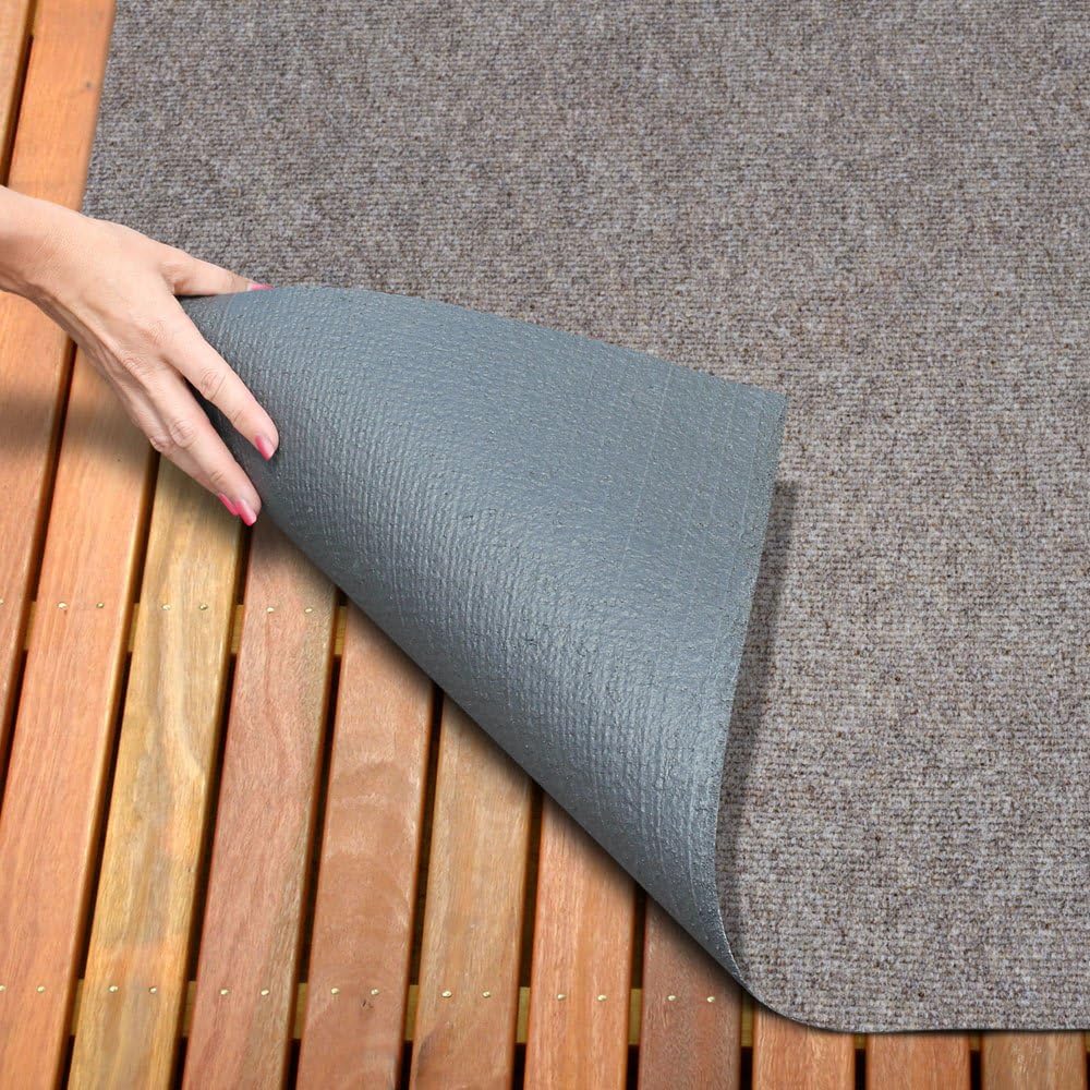 Indoor Outdoor Carpet with Rubber Marine Backing - Brown - 6 Feet x 30 Feet V165914