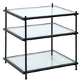 Black Glass End Table I321