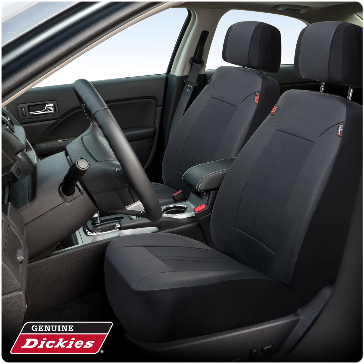 3 Piece Vegan Leather Seat Covers Black Q556388