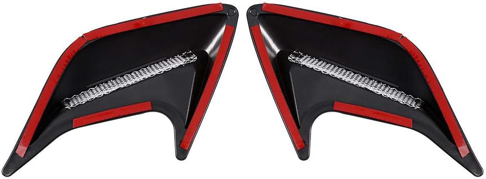 Black Pack of 2 Car Hood Air Flow Vent Sticker Cover L9739