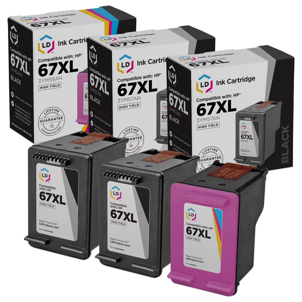 2 Black and 1 Color Ink Cartridges G158303