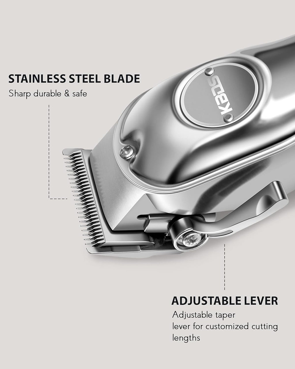 Cordless Hair Clippers and T-Blade Hair Trimmer Barber Kit with Stainless Steel Blades, Pack of 2 I405