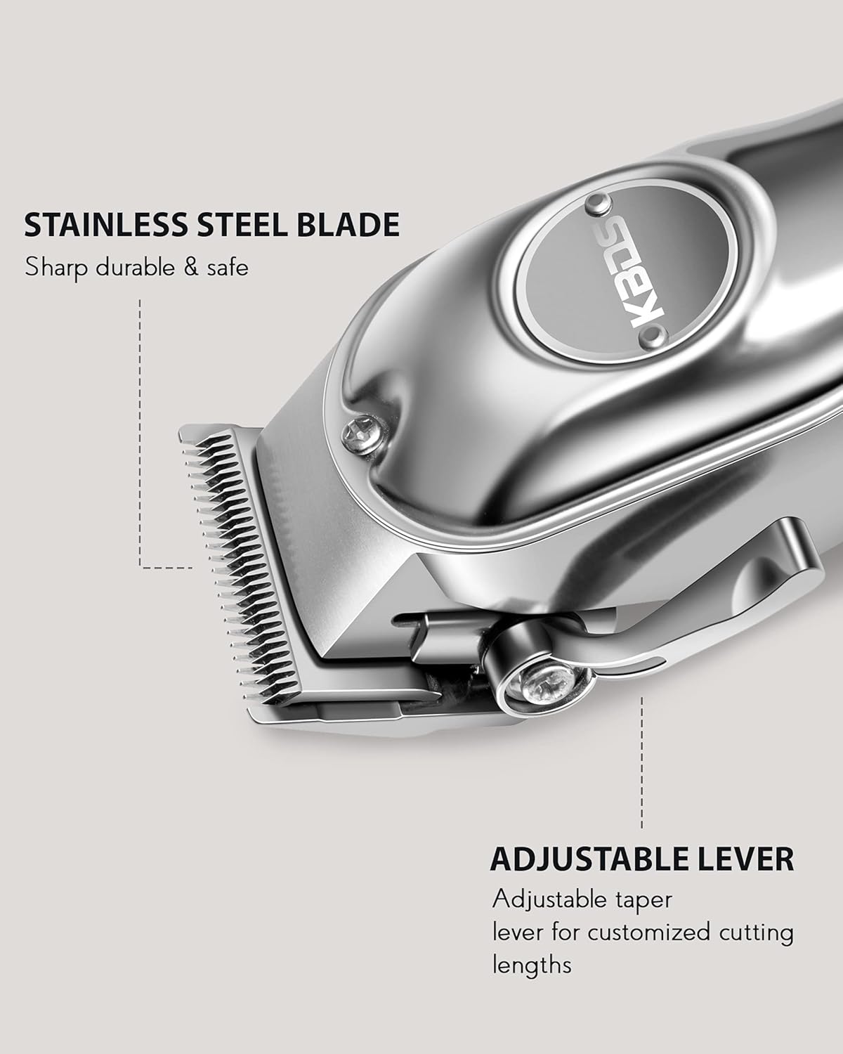 Cordless Hair Clippers and T-Blade Hair Trimmer Barber Kit with Stainless Steel Blades, Pack of 2 I405