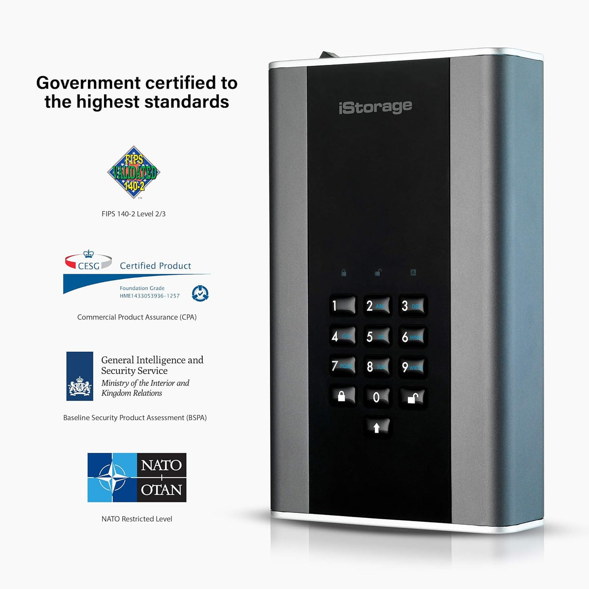 4TB Secure Encrypted Portable Desktop Hard Drive H193