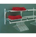 Aluminum Wall Mounted Coat Rack with 2 Hat Shelves M8456