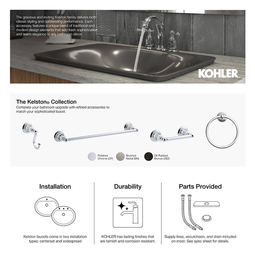Bath and Shower Valve Trim with Lever Handle, Spout and 2.5 GPM Showerhead D52842