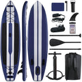 11ft Inflatable Stand Up Paddle Board with Aluminum Paddle, Leash, Backpack O2351