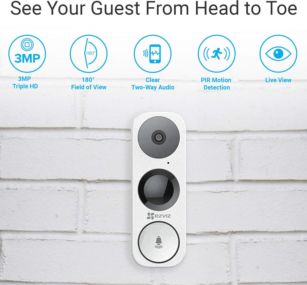 Wired WiFi Video Doorbell with Night Vision and Two-Way Talk M19384