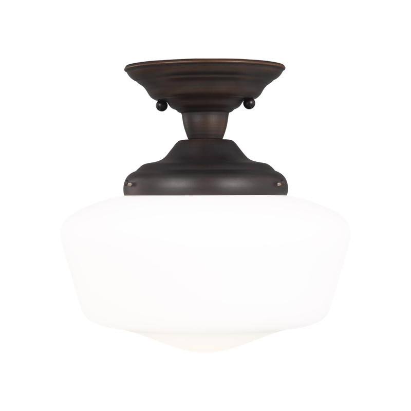 Chrome Semi Flush Mount Light R872818