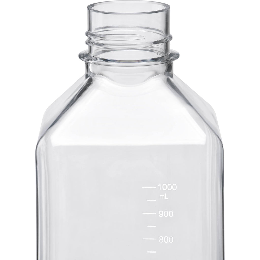 1000ml Square PET Bottle with 45mm Wide Mouth Orange Cap V280