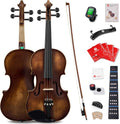 Solid Wood Violin 4/4 Full Size Set with Lightweight Hard Case D76857