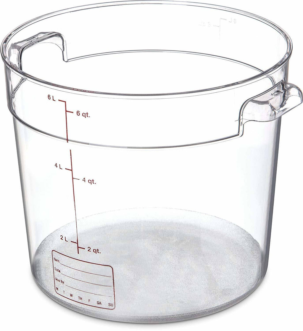 Clear 6 Quart Polycarbonate Round Container X4925