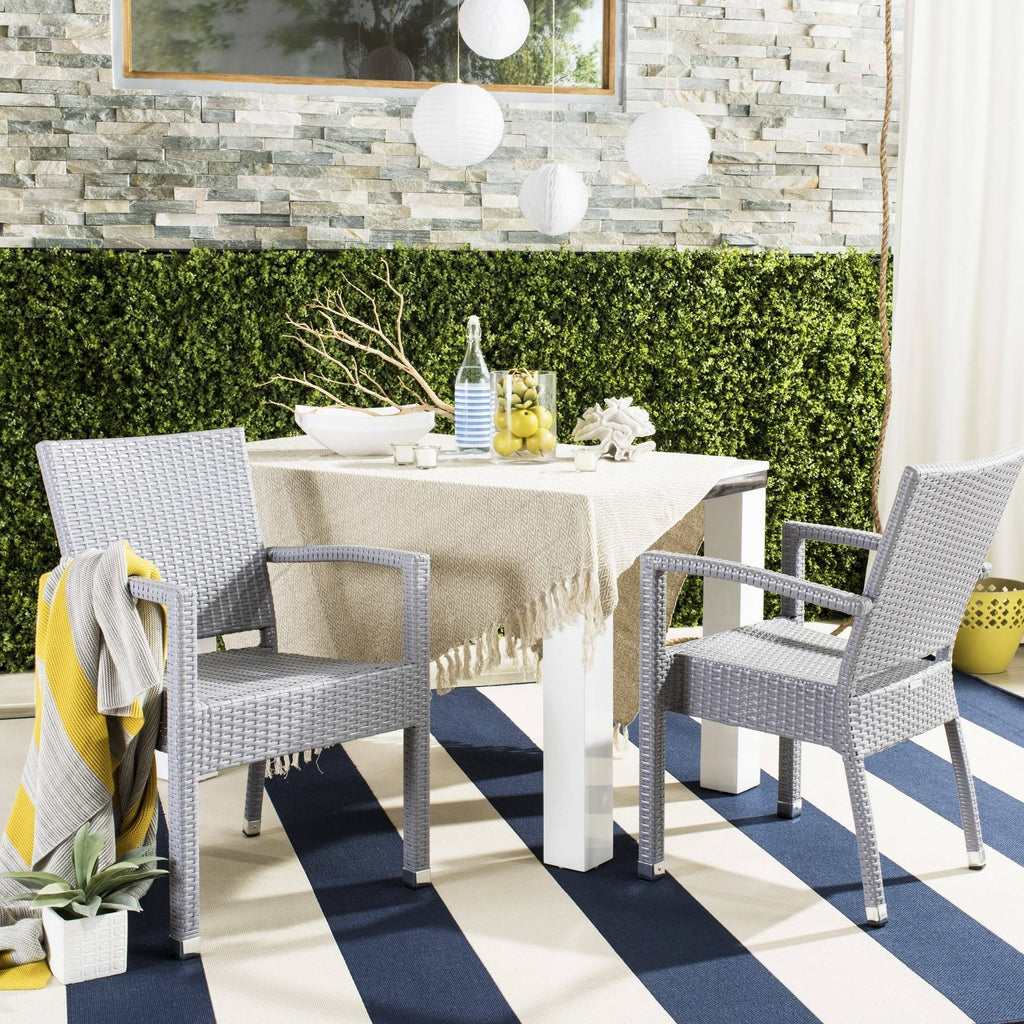 Stacking Arm Chair Grey Set of 2 K529652