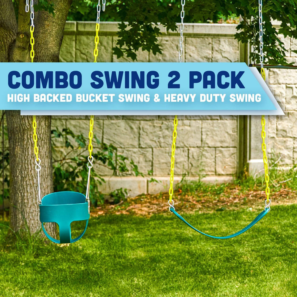 Green Full Bucket Swing Seat Pack of 2 M9713