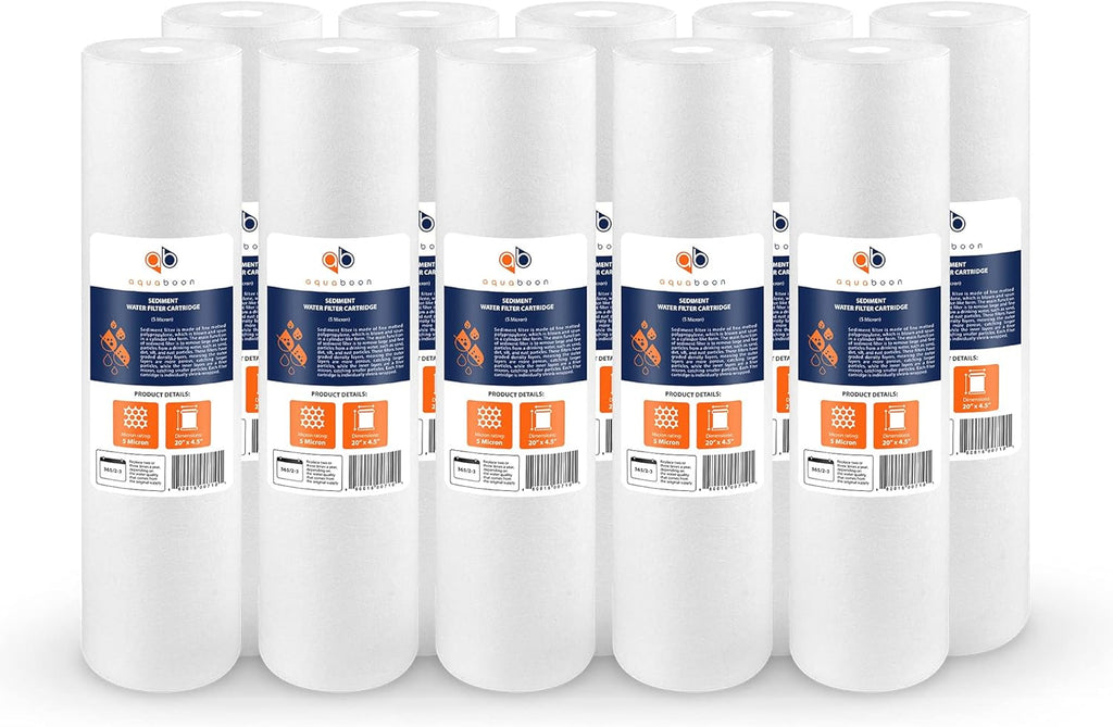 5 Micron 20 Sediment Water Filter Replacement Cartridge, 10 Pack K78043
