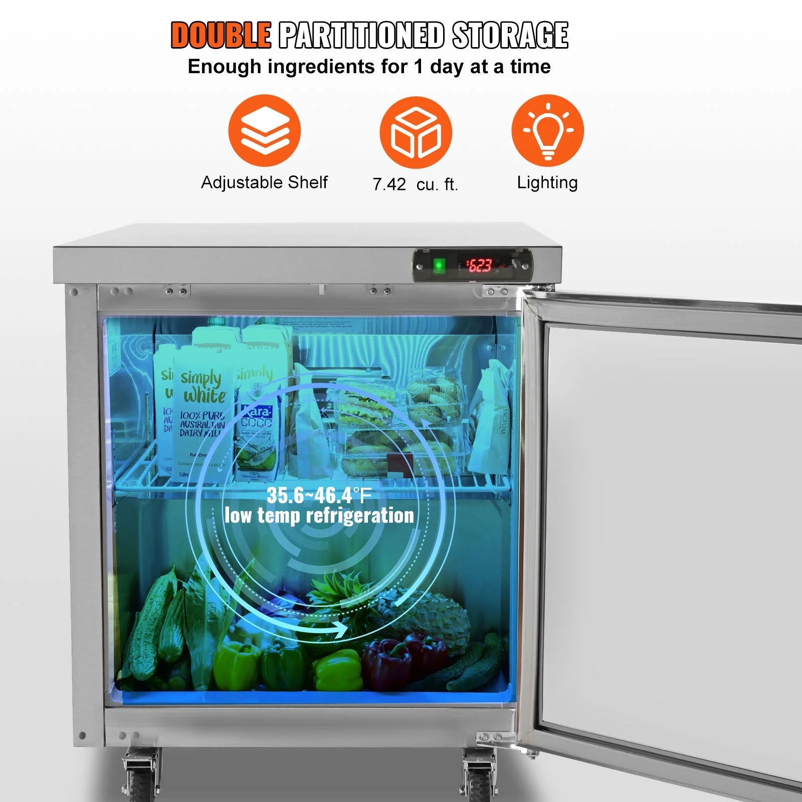 28" Wide Refrigerated Prep Table with 1 Door R465029
