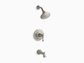 Bath and Shower Valve Trim with Lever Handle, Spout and 2.5 GPM Showerhead D52842