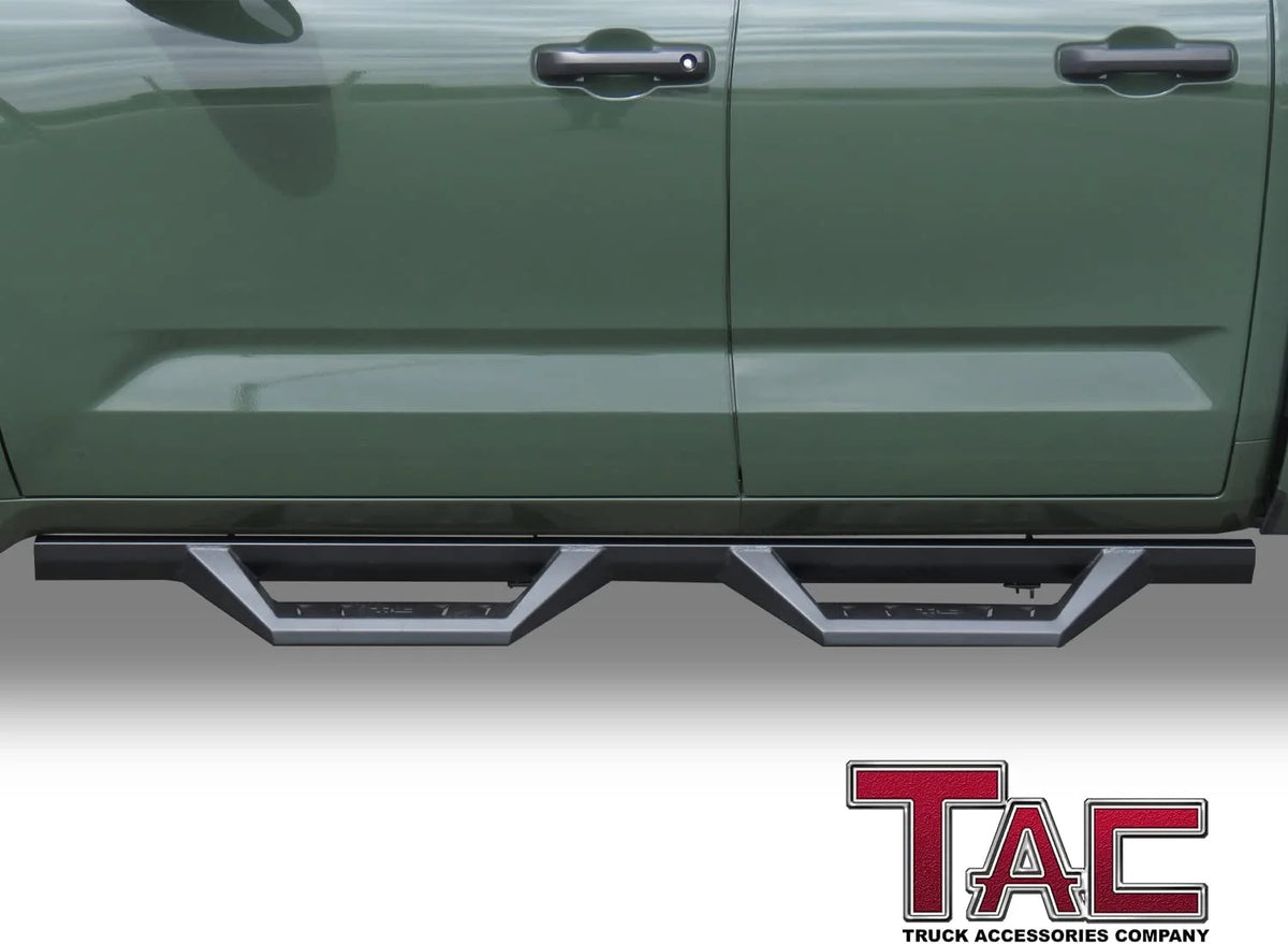 Black Fine Texture Side Steps Nerf Bars Running Boards (2pcs) T6363