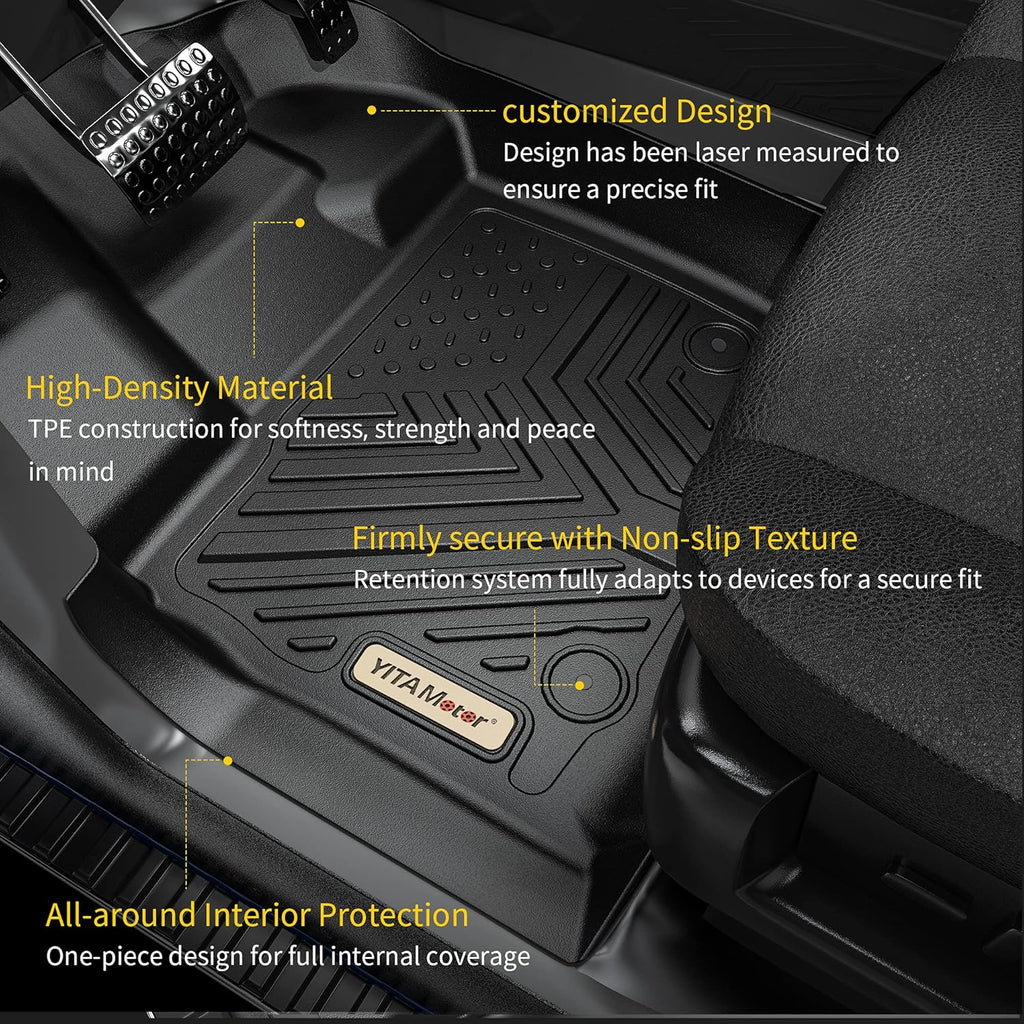 Black TPE Floor Liner Car Mats C1869