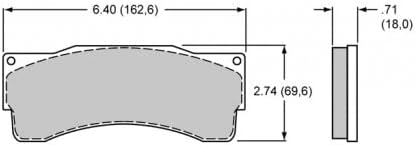Brake Pad Set for TC Caliper J8023
