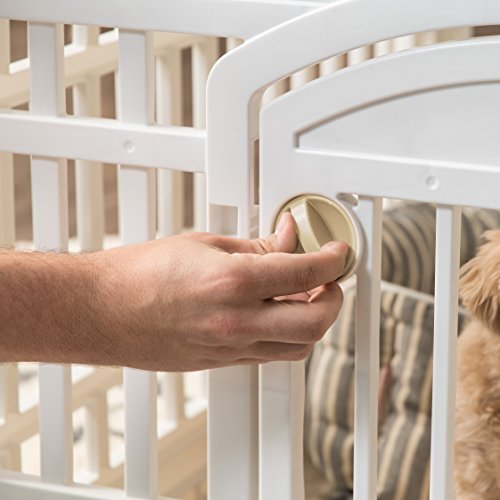 Black 4-Panel 24" Dog Playpen with Door N75803