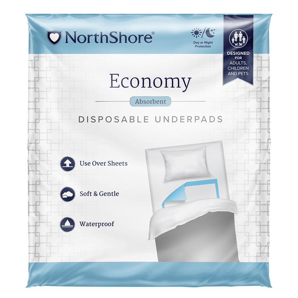 Economy Disposable Underpads, Small, 17x24 in., Case/200 F365303