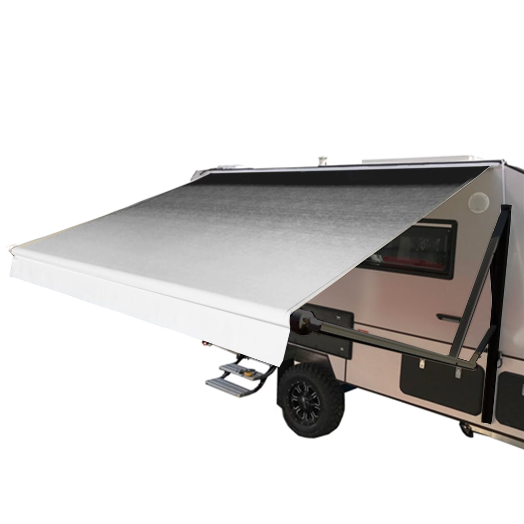 Retractable Motorized 20'X8' RV Patio Canopy Awning Black J255999