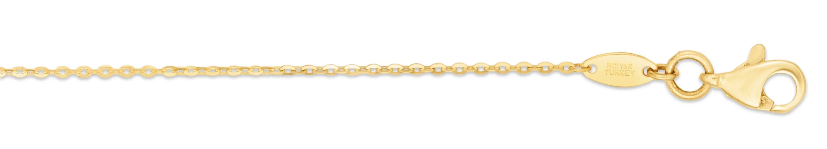 14K Yellow Gold Cactus Necklace 18in T414206