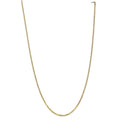 14kt Yellow Gold 2.2mm Flat Beveled Curb Chain 16 inch Lobster Clasp U419