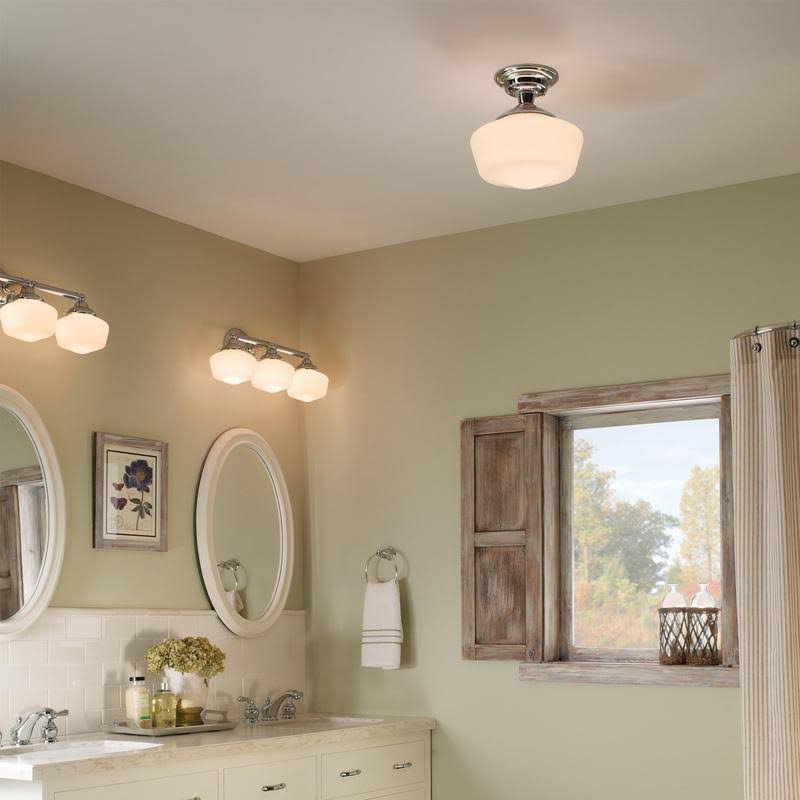 Chrome Semi Flush Mount Light R872818