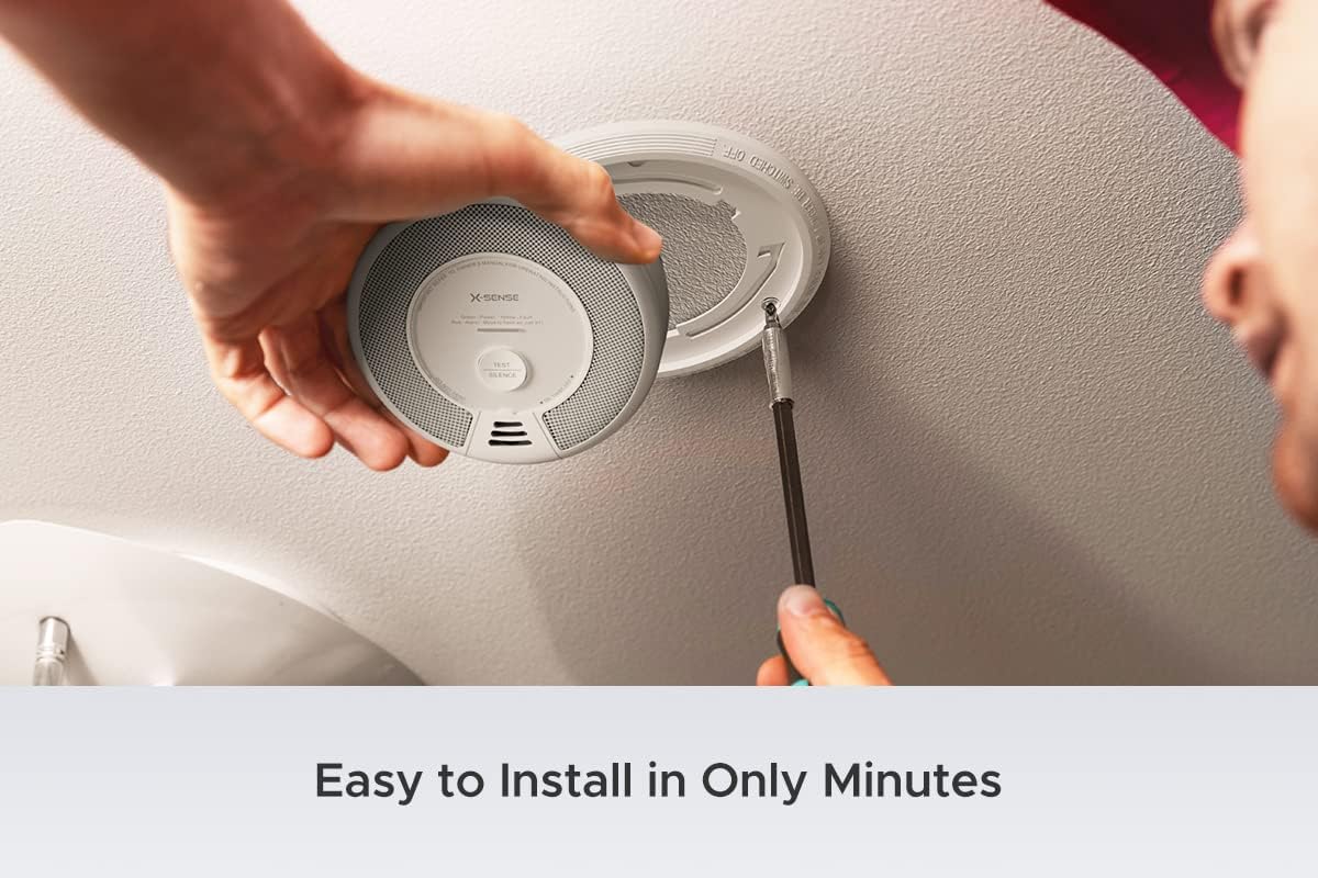 Wireless Interconnected Combination Smoke and Carbon Monoxide Detector, 10-Year Battery Powered, Pack of 6 K854