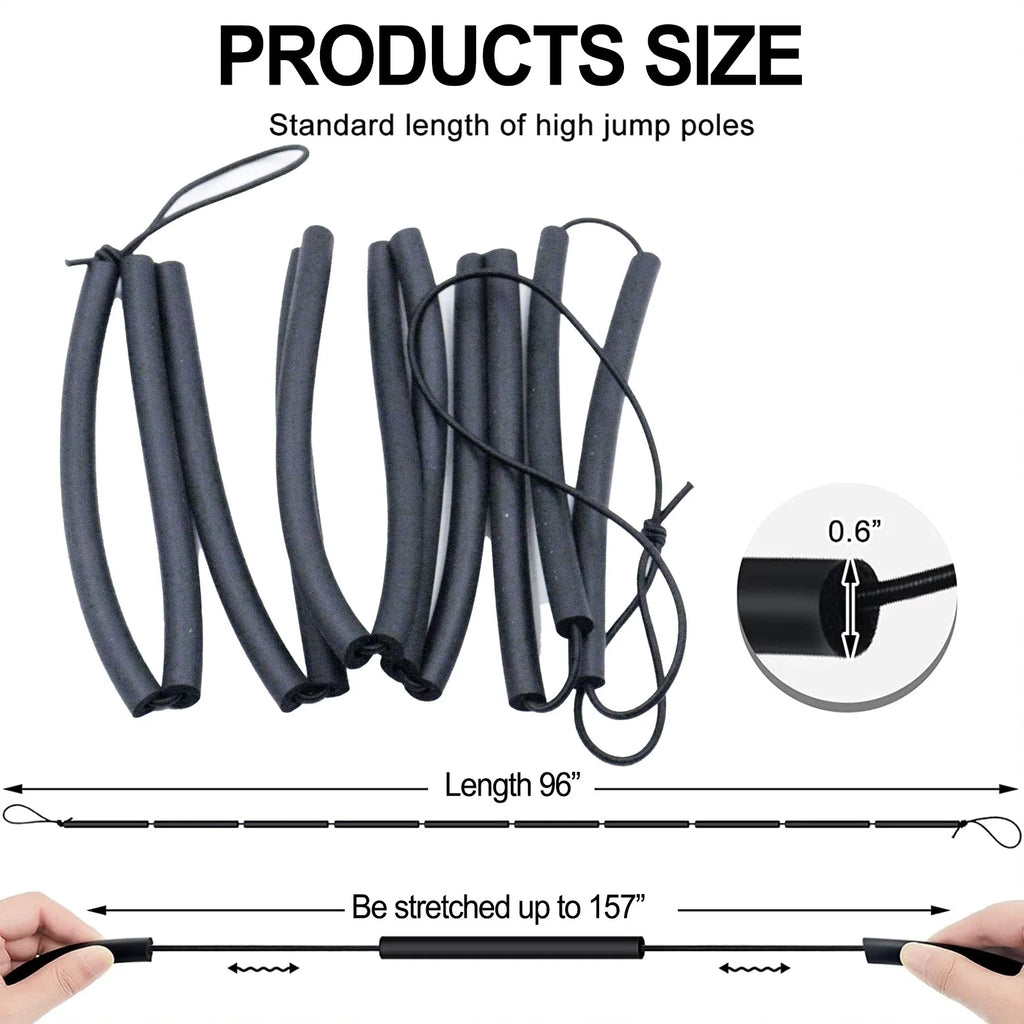 High Jump Bungee Elastic Crossbar Foam Track rope C19842