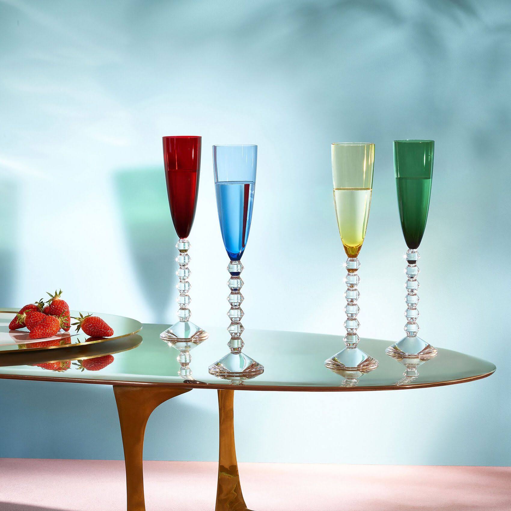 Blue Crystal Flute Set of 2 L2725
