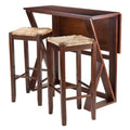 Harrington Drop Leaf High Table with 2 Rush Seat Stools - 3 Piece Z34502