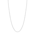 14K White Gold 18" 1.15mm Adjustable Square Wheat Chain Necklace L620