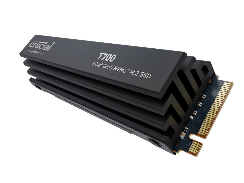 Crucial T700 GEN5 NVME SSD M.2 2280 W/ Heatsink 2TB PCI-Express 5.0 x4 TLC NAND Internal Solid State Drive H30229