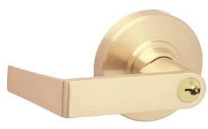 Satin Brass Privacy Door Lever Set V44475