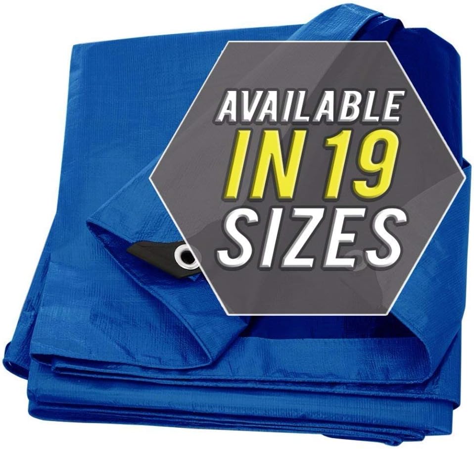 White Heavy Duty 20X35 Waterproof Poly Tarp Cover W7587