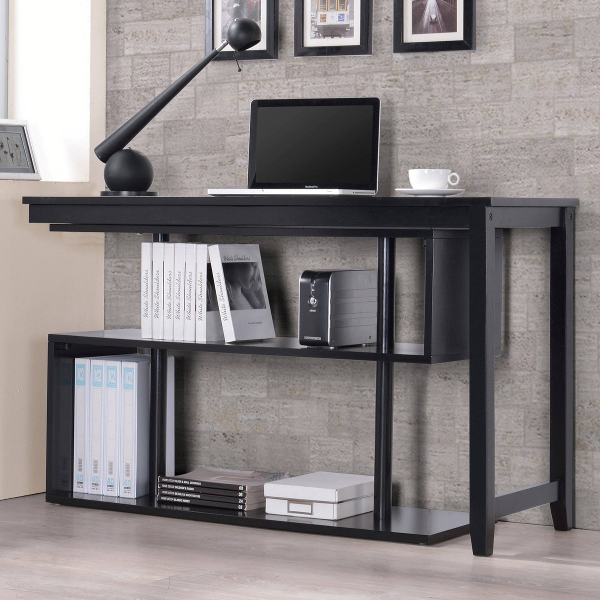 Swing Out Desk - Black L490