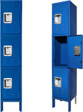 5-Tier Steel Grey Storage Cabinet Locker with 5 Doors B765