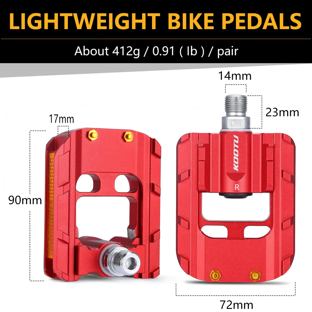 9/16 Inch Aluminum Non-Slip Folding Bike Pedals H5197