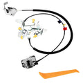 Right Passenger Side Rear Door Lock Latch & Cable for Ford F250 F350 F450 F550 Super Duty 1999-2007, Upper and Lower Latches Assembly, Pack of 2 E602