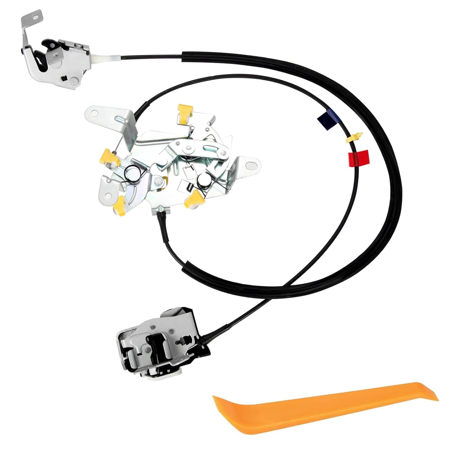 Right Passenger Side Rear Door Lock Latch & Cable for Ford F250 F350 F450 F550 Super Duty 1999-2007, Upper and Lower Latches Assembly, Pack of 2 E602