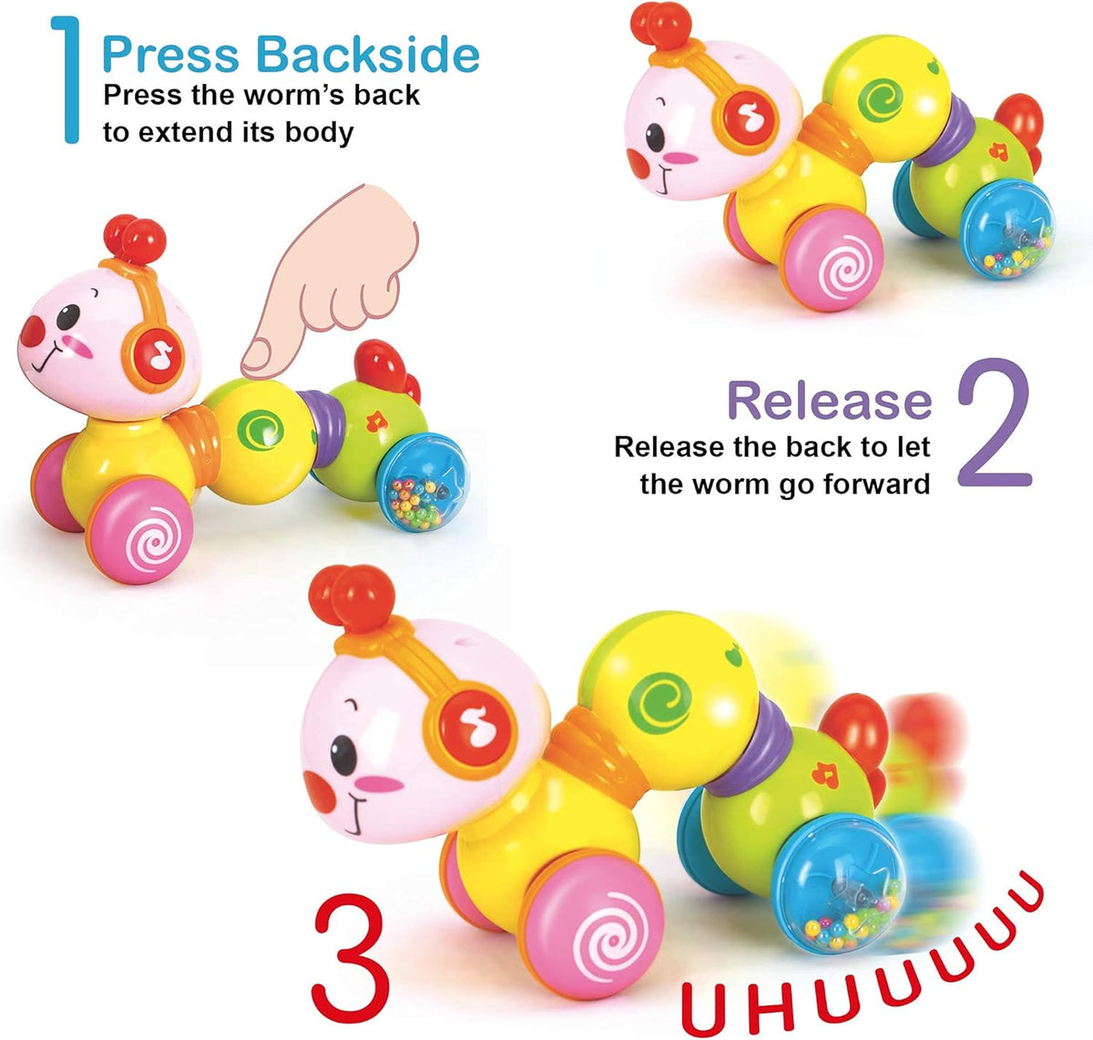 Press and Go Baby Crawling Toys with Light up Music U399891